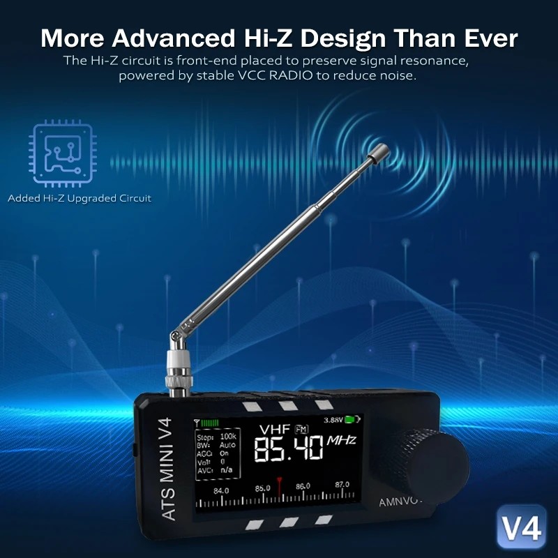 AMNVOLT V4 ATS MINI SI4732 Radio ALL Band DSP Radio FM AM SSB LSB