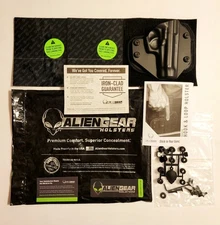 Alien Gear Cloak Hook & Loop Holster Right Hand Black Kydex/Cloth USA Made