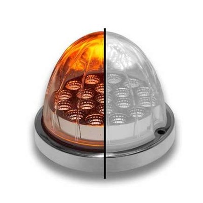 TRUX TLED-WXAW Watermelon Led Light, Dual Revolution, Amber/White, With Reflecto