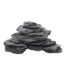Natural Slate Stone Rocks 2-6 inch PH Neutral Fish Tank Rocks 10LB for Aquascapi