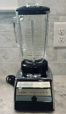 VTG Sears Roebuck Lady Kenmore DELUXE 8 SPEED BLENDER Robin Egg Blue GLASS 5 Cup