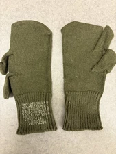 Medium US Military Wool Trigger Finger Mitten Liner Gloves pair