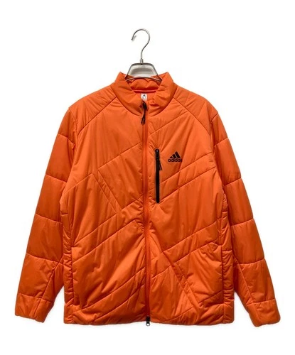 adidas Quilted Jacket Padded Insulated Coat Men's Size L Orange - product listing photo