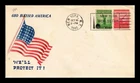 DR JIM STAMPS US WWII NATIONAL DEFENSE FDC COMBO SCOTT 899 900 PATRIOTIC COVER