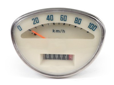 Tacho -OEM QUALITÄT 100km/h (1965-1971 neues sechseck Logo)- Vespa 50 Super Spri