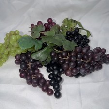 Lotto Vintage GOMMA Vinile Finto Grappoli UVA Formato Grande Uva MCM Beautysilk