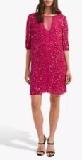 French Connection Pink Opulence  Sequin Valentine Cocktail Dress Uk 8 rrp £170