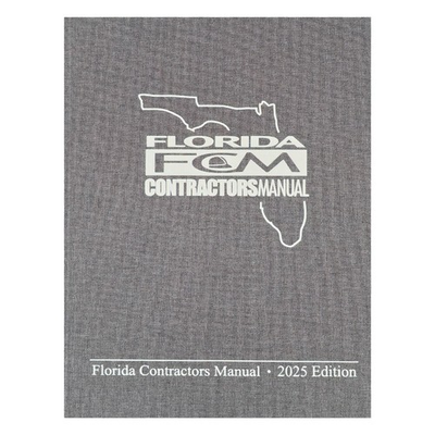 #ad FLORIDA CONTRACTORS MANUAL 2025 EDITION $192.70