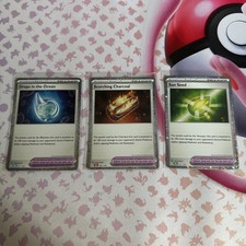 Pokémon Sun Seed 027/034 ,Drops In The Ocean 021/034, Scorching Charcoal 027/034