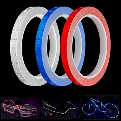 AAIWA 8M Bicycle Reflective Sticker Tape Mountain Bike Body Decal for Night Safety