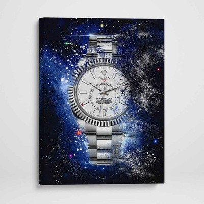 Rolex Sky-dweller inspired Canvas Wall Art Print - Watch Art Poster Print