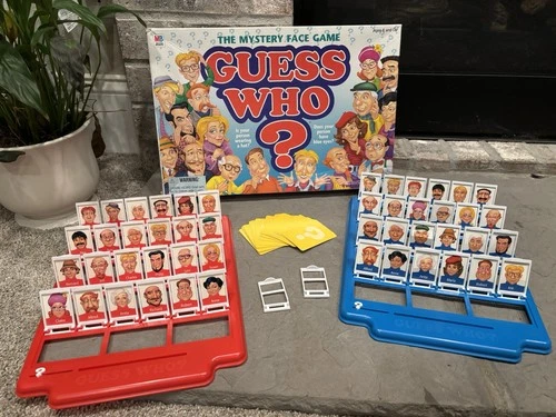Vintage GUESS WHO Board Game Milton Bradley 1998 Complete Classic 90s -NICE!
