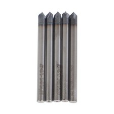 5 Pcs 1/8" 4 Flute 90 Degree 1-1/2" OAL Carbide Chamfer Mill- TiALN COATED New