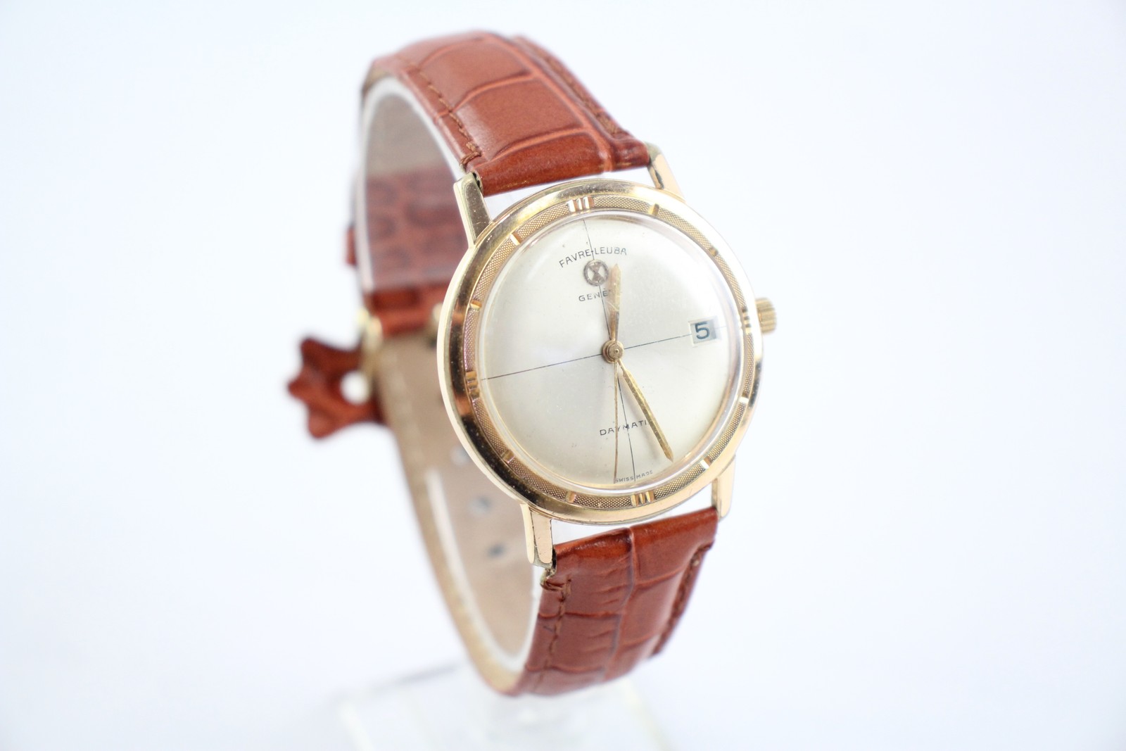 Favre-Leuba Automatic SPARES/REPAIRS Daymatic Watch Vintage - vintagewatches.pk