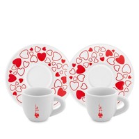 Bialetti Moka Herz Tassen-Set 2 Stk. Porzellan