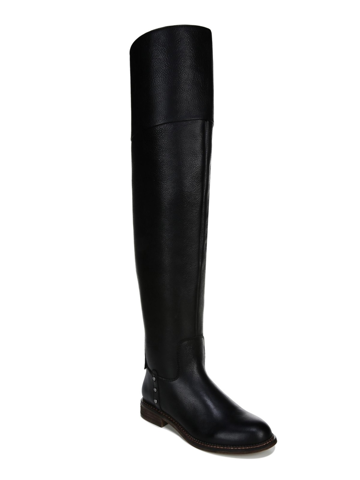 FRANCO SARTO Womens Black Haleen Leather Block Heel Boots Size 8.5 M