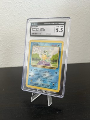 CGC 5.5 Squirtle 63/102 Basis-Set 1999 EN Common Vintage Standard Pokémon TCG