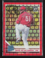 2019 Donruss Optic #66 Enyel De Los Santos Pandora Red #/99 Phillies (G)