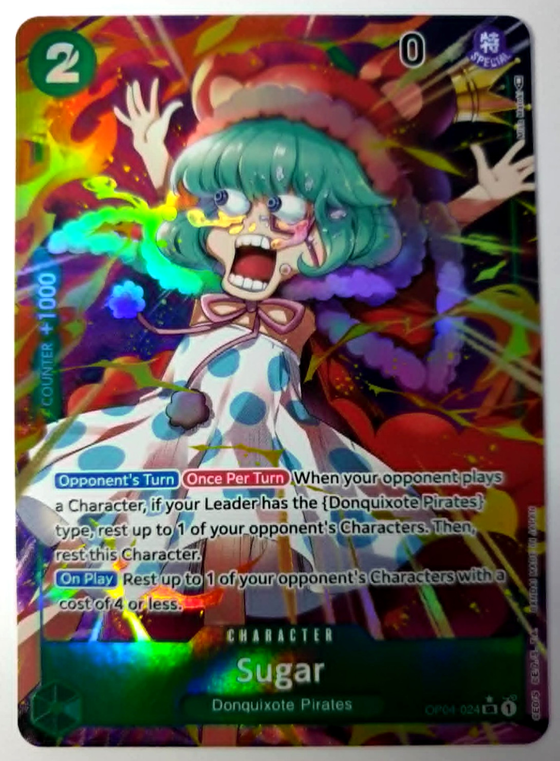 Sugar - Alt Art Super Rare - One Piece Kingdoms of Intrigue - OP04-024 SR - NM