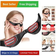 Under-Eye Red Light Therapy Glasses, Rechargeable Therapy Device Microcurrent...