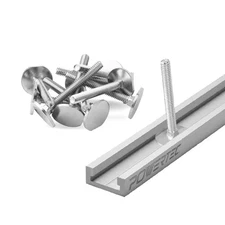 32 In. Aluminum Miter T-Track with 10PC Miter T Locking Bolts for Miter Slots 3/