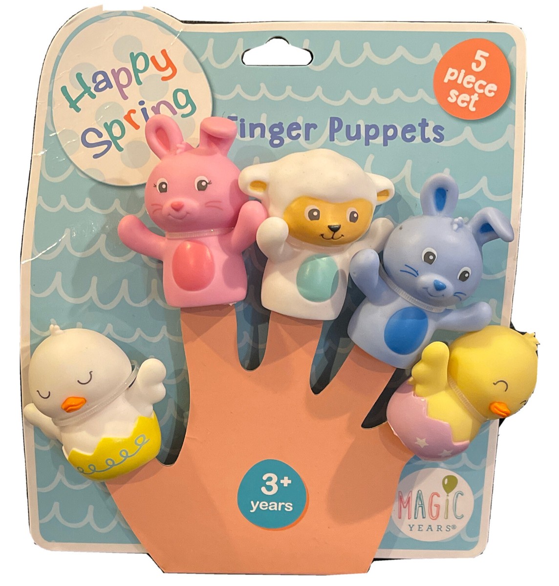 MAGIC YEARS HAPPY SPRING PC Finger Puppets Animal Set EASTER Bunnies 2020  NEW