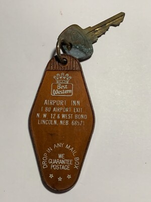 Best Western Airport Inn Hotel Motel Room Key Fob with Key Lincoln ...
