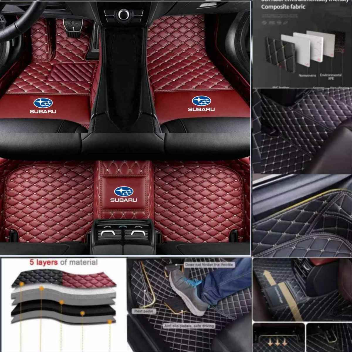 Fit for Subaru Car Floor Mats Carpets Custom All Cargo Liners Mats Waterproof