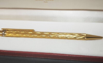Vintage Cartier Twist Ballpoint Pen Trinity 18K Gold Plated  display picture 2