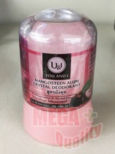 U and I Alum Cristal Desodorante Barra Reductor Antitranspirante Retro Mangostán 45g.