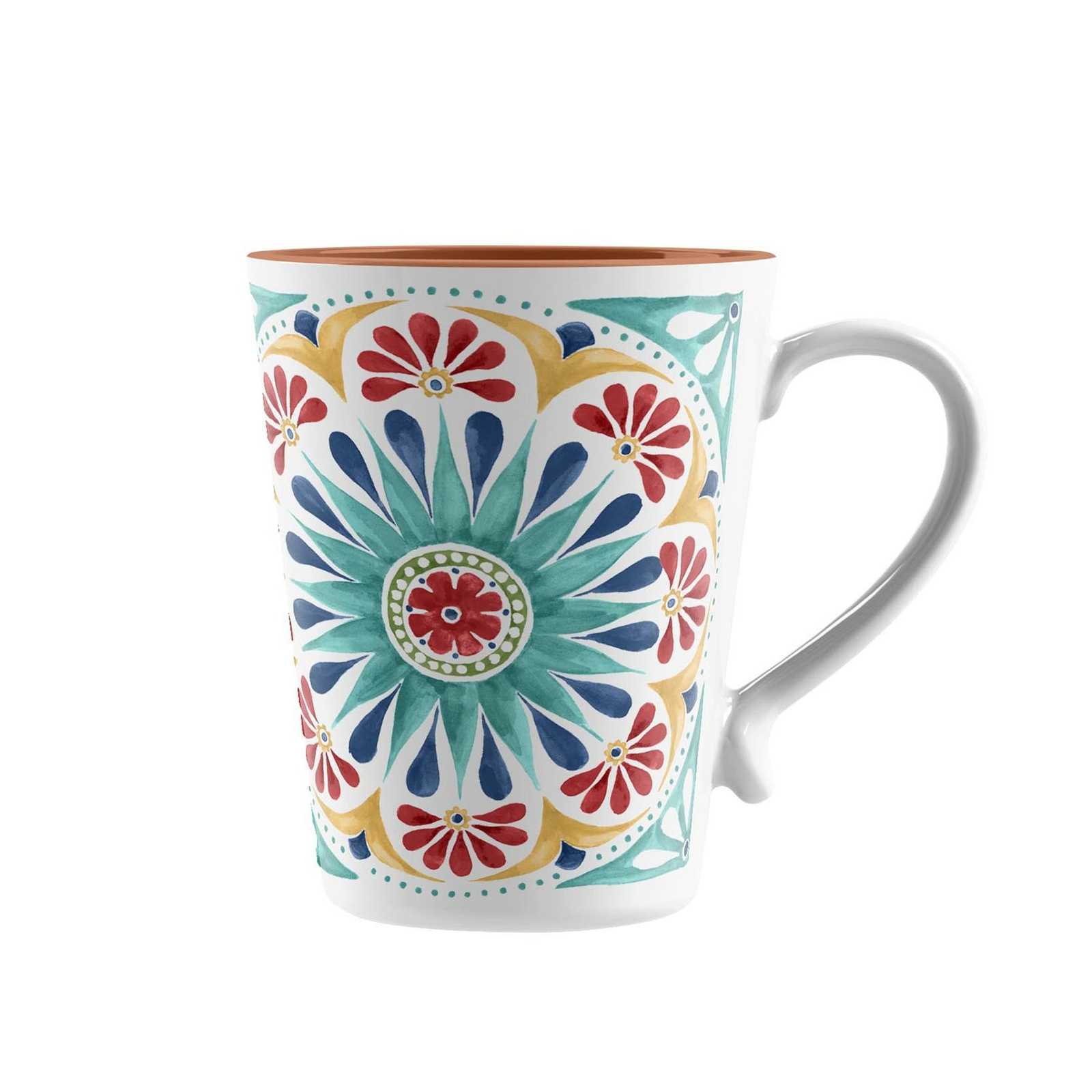 Purely Home Rio Medallion Melamine Outdoor Camping/BBQ/Garden Mugs x 1
