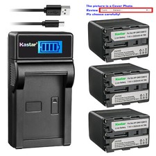 Kastar Battery LCD Charger for Sony NP-QM91D Sony DCR-PC101 DCR-PC103 DCR-PC104
