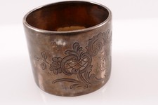 Serviettenring Silber 800 Wilhelm M&uuml;ller Berlin Monogramm Ab oder BA um 1900