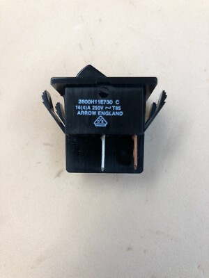 Arrow England Rocker Switch 16A 250VAC DPST Black On Off 260011E730 | eBay