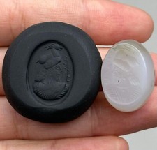 Wonderful ancient Roman old unique Crystal agate stone seal Intaglio Stamp bead