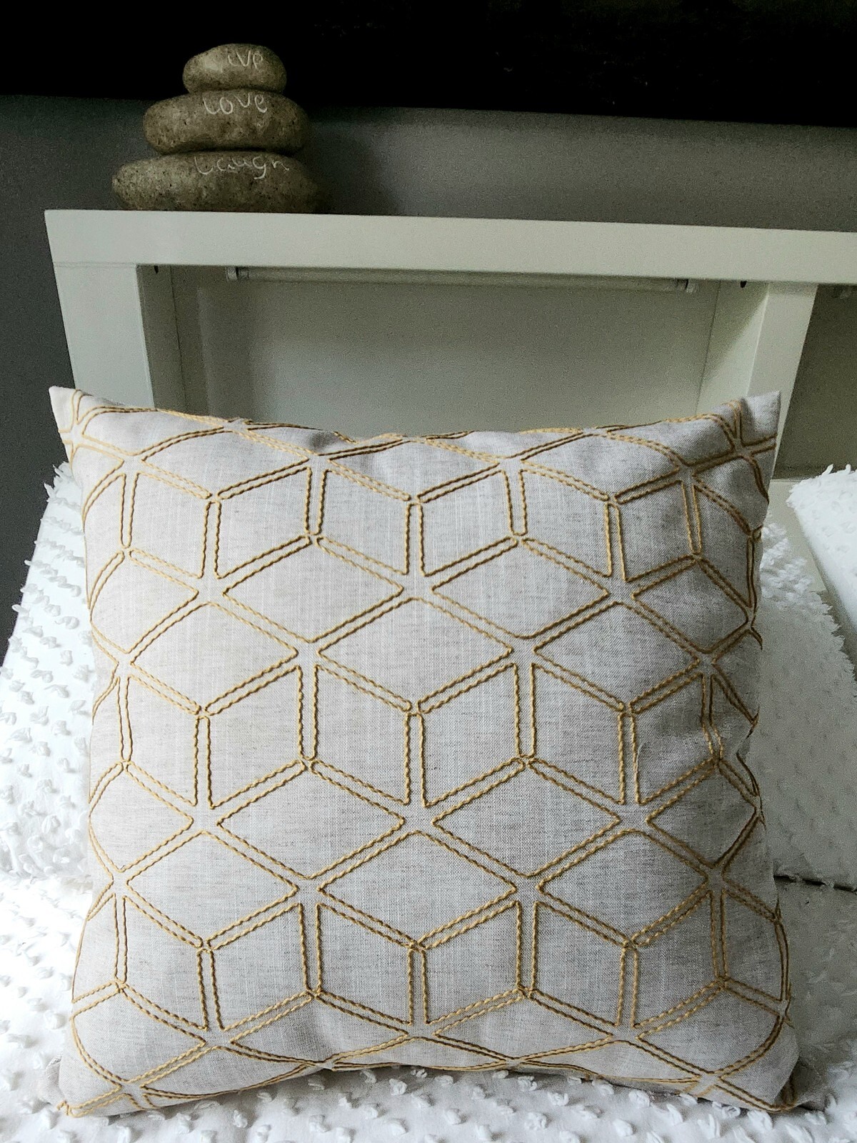 Handmade Fabricut Stitched linen Fabric Cushion Cover Home Decor 45x45 NEW eBay