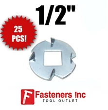 (Qty 25) 1/2" Anti-Turn Washers Square Shouldered Fasteners / Carriage Bolts