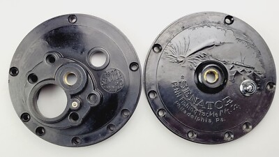 Penn Senator 114 6/0 (NOT H) Plate Set (BLACK) - Vintage Reel Part