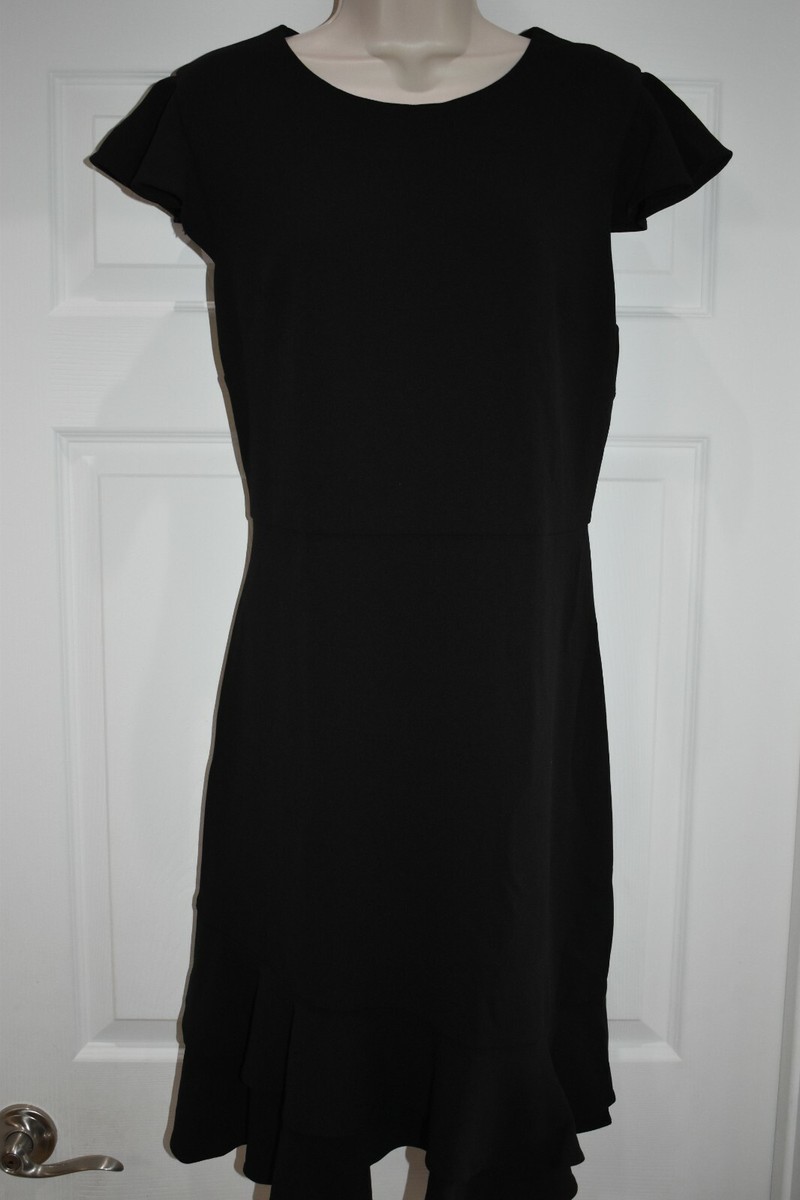 Betsey Johnson Women's Ruffle Casual Dress Black FR01K11 Sz 12 | eBay