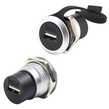 2pcs USB 2.0 Panel Mount Coupler Female to Female Bulkhead with Dustcap