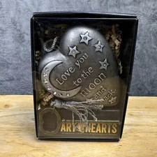Studio by Demdaco Art Hearts Love You To The Moon and Back Key Silver Tone w Box