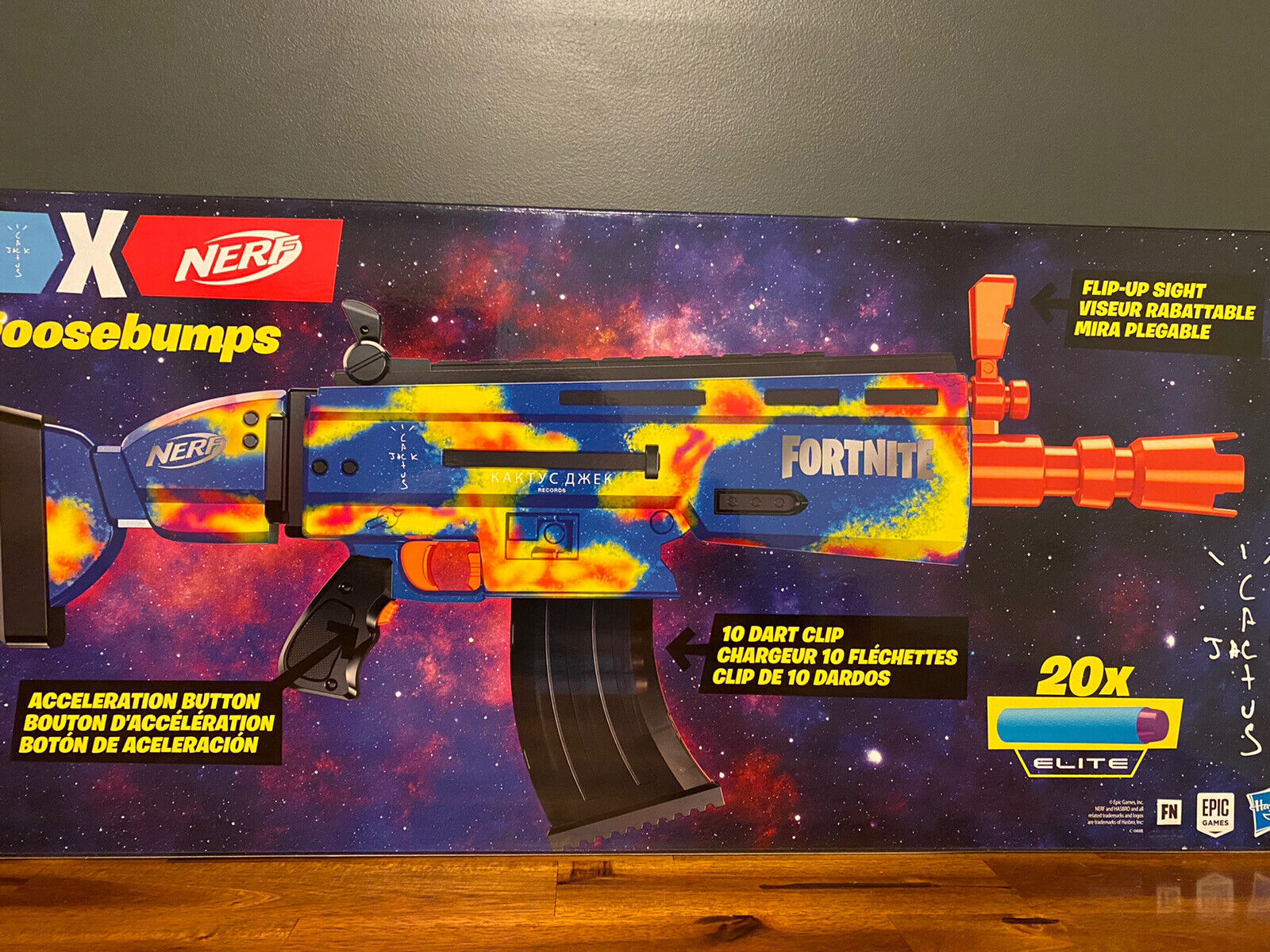 Travis Scott Cactus Jack Fortnite AR-Goosebumps Nerf Elite Dart Blaster - US