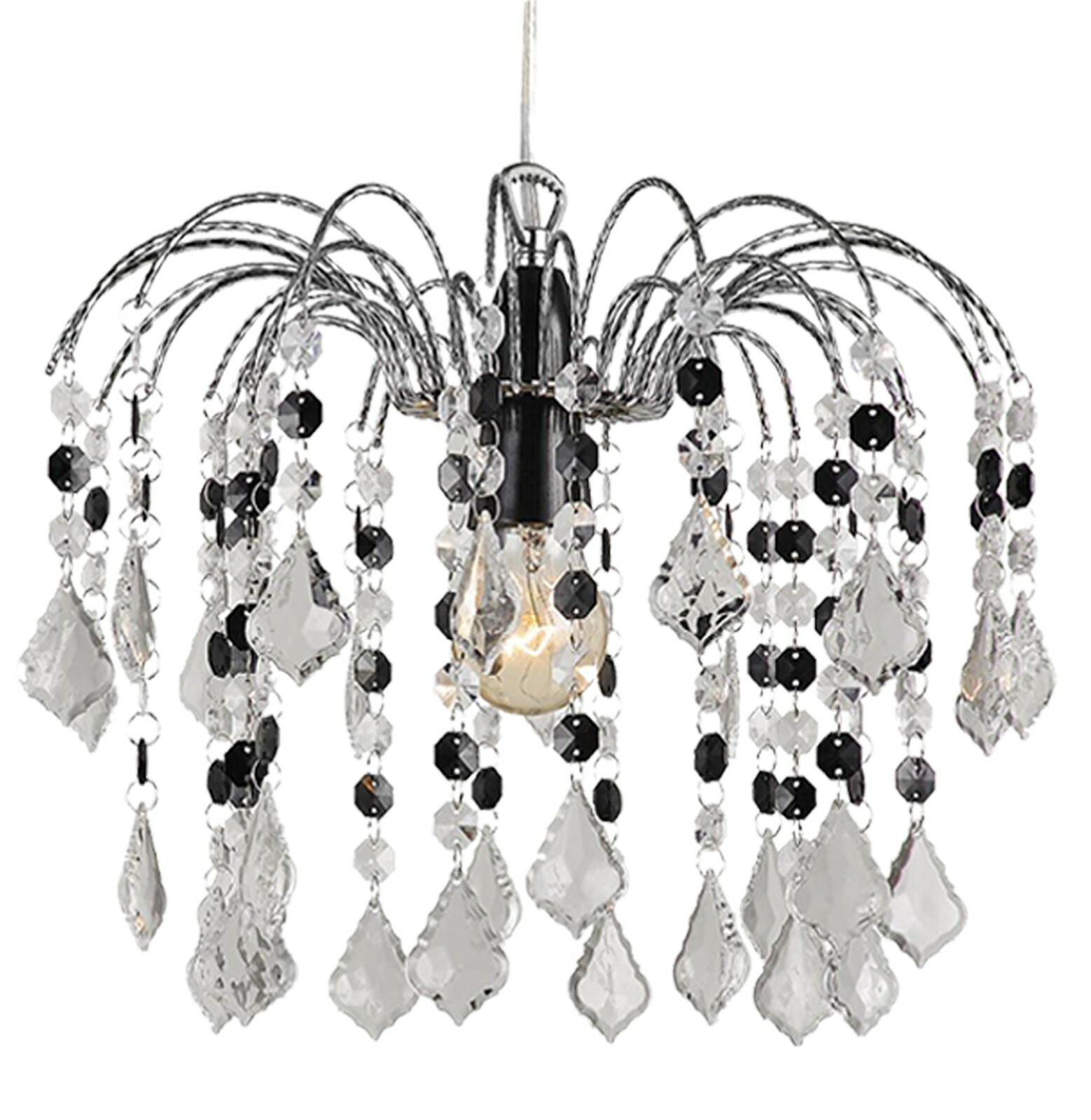 Modern Chandelier Ceiling Light Shades Acrylic Crystal Droplet Pendant ...