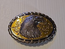 GOLD  SILVER IN COLOR ONLY  RODEO WESTERN EAGLE HEAD Metal Belt Buckle