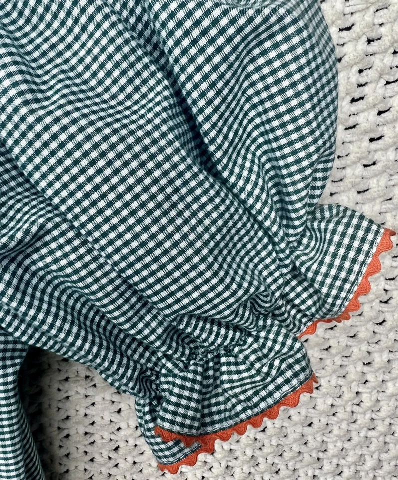 Vestido Silly Goose Smocked Bishop OTOÑO con Espantapájaros y Calabazas Talla 6 ¡USADO UNA VEZ! Foto 4 de 4