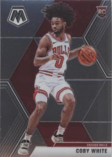 COBY WHITE 2019 20 PANINI MOSAIC RC ROOKIE REACTIVE BLUE PRIZM PSA