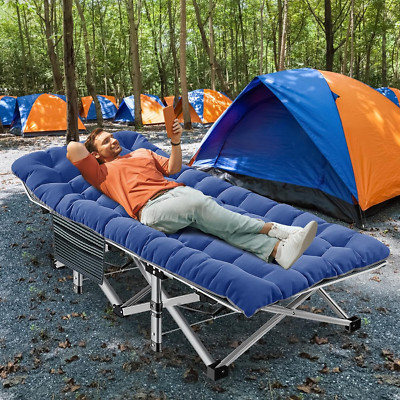 MEJOR Cuna Camping con Colchon Cama Plegable Viajes RESISTENTE Camping Cot Bed