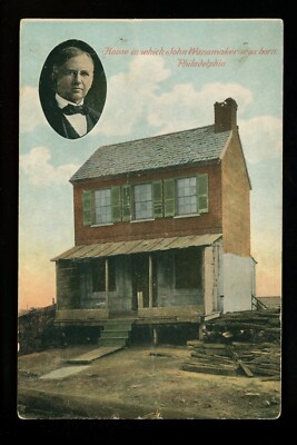 Pennsylvania PA postcard Philadelphia, John Wannamaker home Vintage