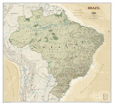 National Geographic Maps Brazil Executive, Laminated (Map) (UK IMPORT)