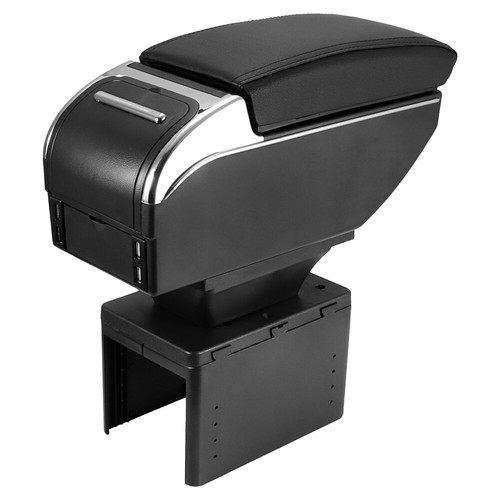 Car Universal Storage Arm rest Cushion Armrest Centre Console Box Leather Cover - Picture 7 of 12